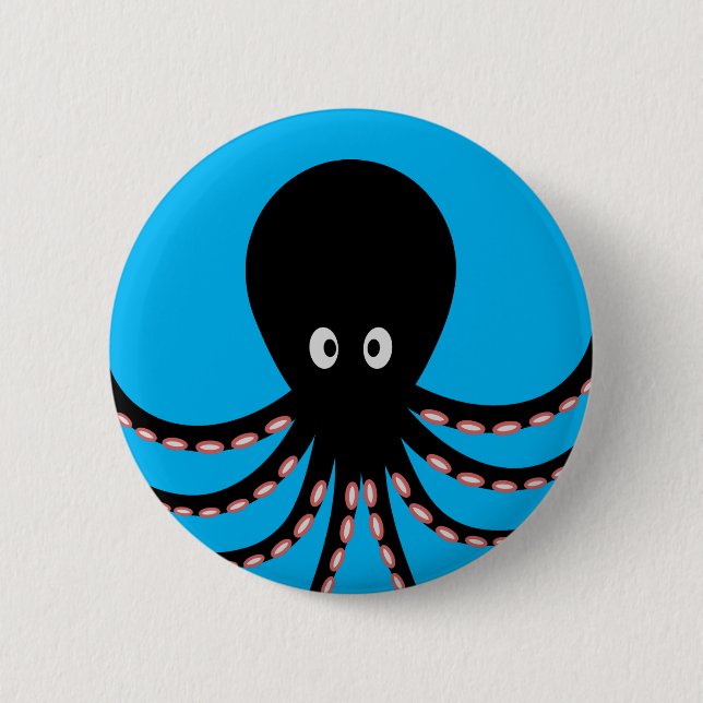 Octopus 2 Inch Round Button (Front)