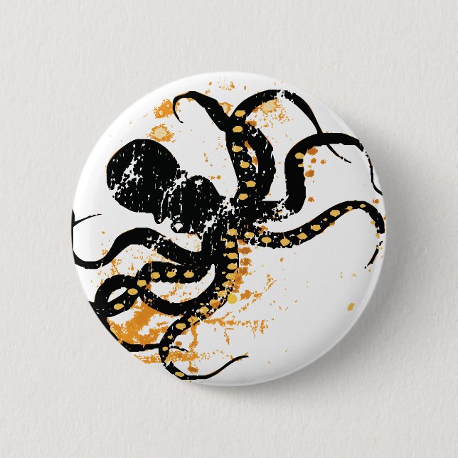 Octopus 2 Inch Round Button (Front)