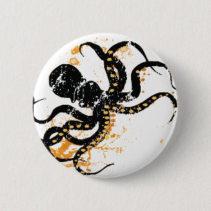 Octopus 2 Inch Round Button