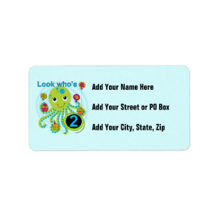 Octopus 2nd Birthday T shirts and Gifts Label