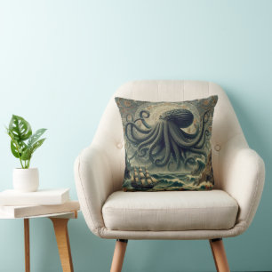 Octopus  3 throw pillow