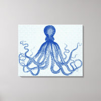 Octopus Anchors Lord Bodner Blue Vintage Triptych
