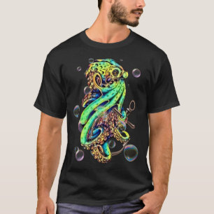 Octopus and Anchor Bubbles colorful tentacles T-Shirt