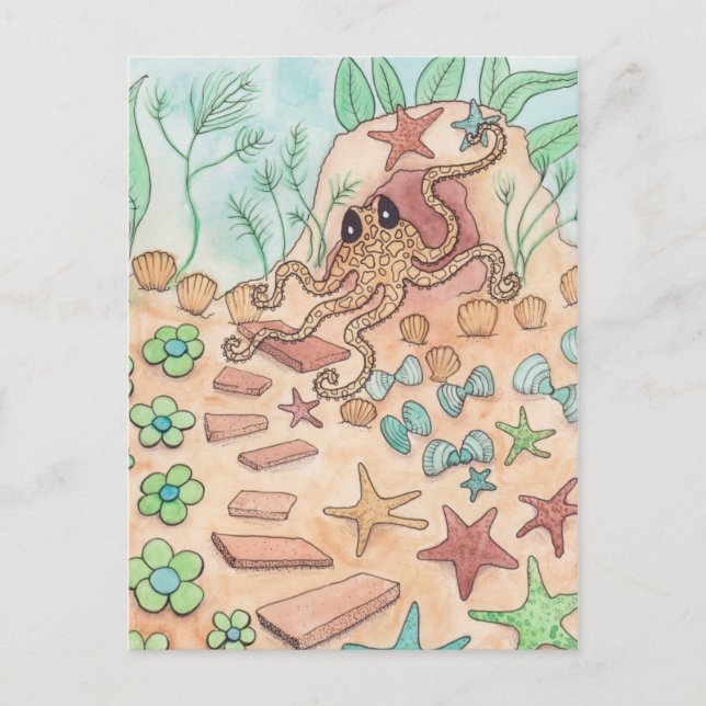 Octopus and his Garden Postcard (Front)