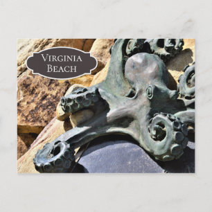 Octopus and Rocks Beach Virginia Beach Postcard