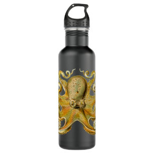 Octopus antique illustration sea monster 710 ml water bottle