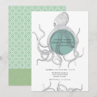 Octopus aquatique | Invitation d'anniversaire