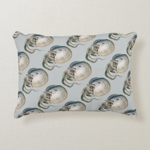 Octopus Argonaut, Vintage Marine Life Animals Accent Pillow