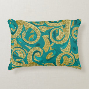 Octopus Art Accent Pillow - Painting