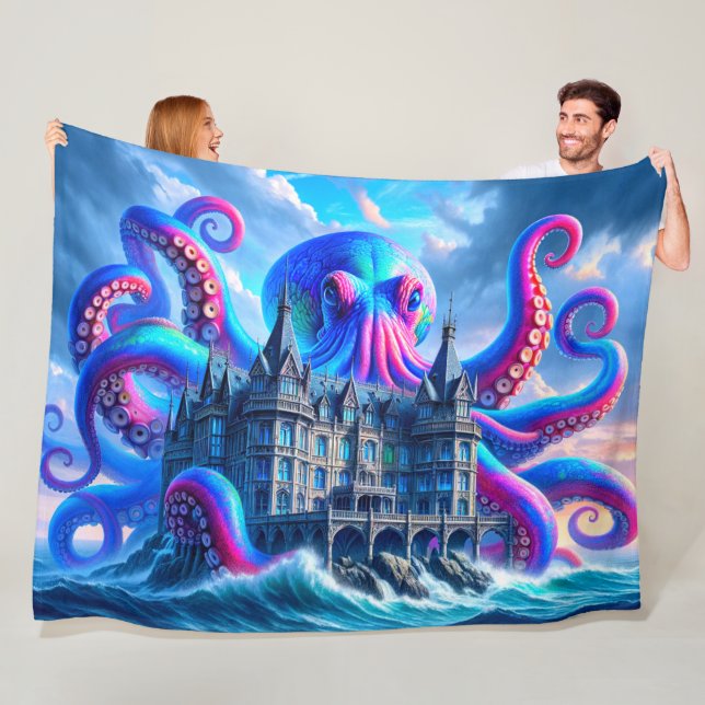 Octopus Art Fleece Blanket (In Situ)