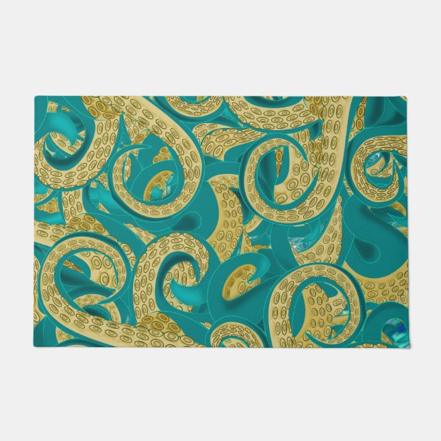 Octopus Art - Migned Drawing  Doormat (Front)
