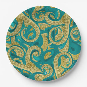 Octopus Art Paper Plate