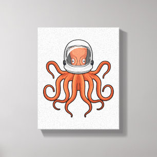 Octopus as Astronaut Canvas Print