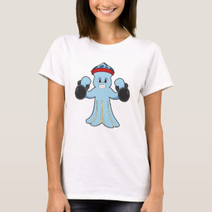Octopus as Bodybuilder with Dumbbells T-Shirt