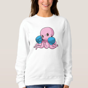 Octopus as Boxer with Boxing gloves Sweatshirt