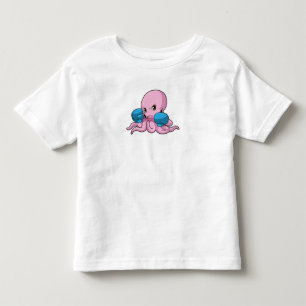 Octopus as Boxer with Boxing gloves Toddler T-shirt