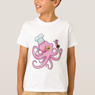 Octopus as Cook with Wooden spoon T-Shirt