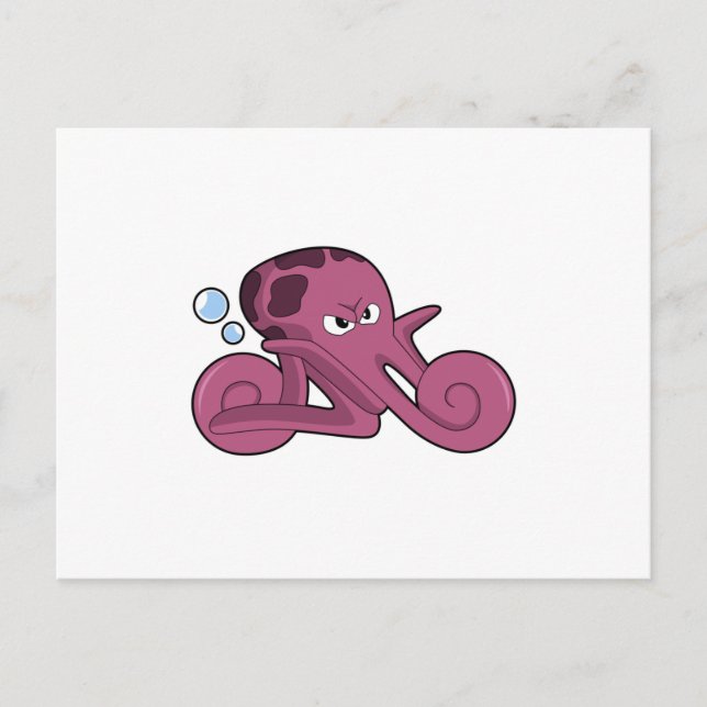 Octopus as Motorycycle Postcard (Front)