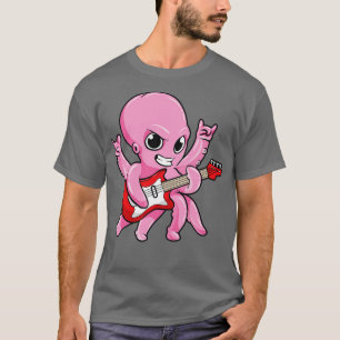 Octopus as rock with a guitar T-Shirt