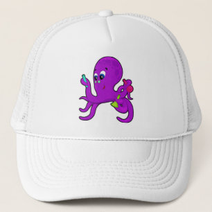 Octopus as Teacher with Laboratory equipment Trucker Hat