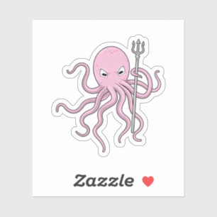 Octopus as Wizard with Trident