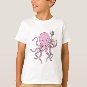 Octopus as Wizard with Trident T-Shirt