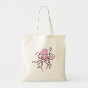 Octopus as Wizard with Trident Tote Bag