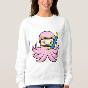 Octopus at Diving with Snorkel & Swimming goggles Sweatshirt