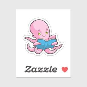 Octopus at Reading a Book