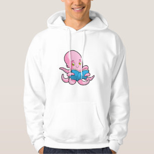 Octopus at Reading a Book Hoodie