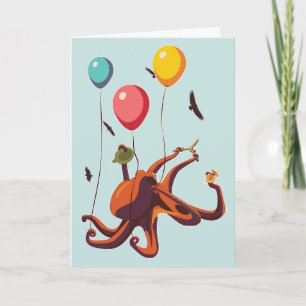 Octopus Balloon Adventure Card