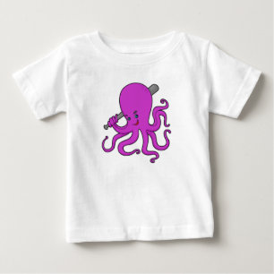 Octopus Baseball Baseball bat Baby T-Shirt