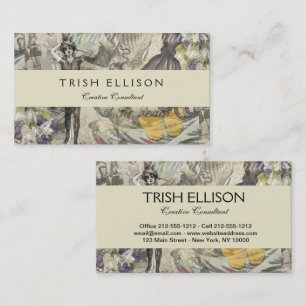 Octopus Beach Antique Coastal Steampunk Business Card