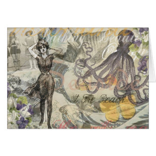 Octopus Beach Antique Côte Steampunk