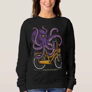 Octopus Bicycle Scuba Diver Cyclist Funny Biker Di Sweatshirt
