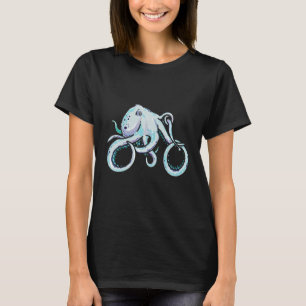 Octopus Biker Bicycle Owner Underwater Kraken Sea T-Shirt
