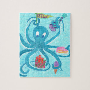 Octopus Birthday 8"x10" Puzzle (comes in Tin Box)