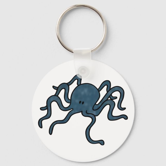 Octopus Blue Keychain (Front)