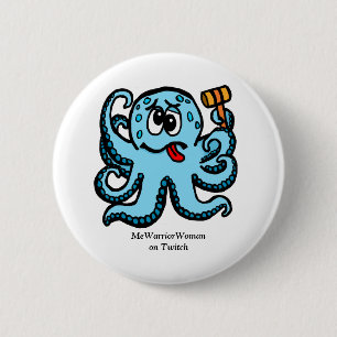 Octopus Bonk, MeWarriorWoman on Twitch 2 Inch Round Button