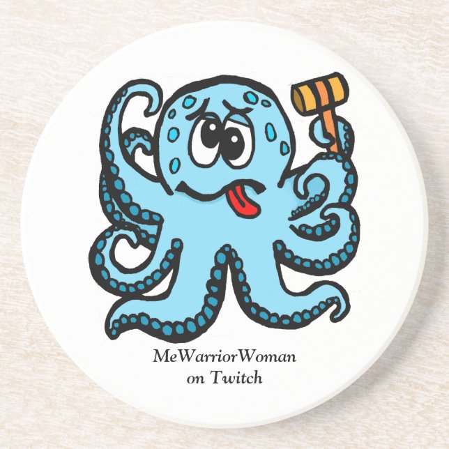 Octopus Bonk, MeWarriorWoman on Twitch Coaster (Front)