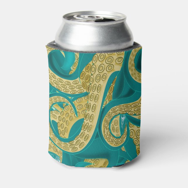 Octopus Can Cooler Modern Design (Can Back)