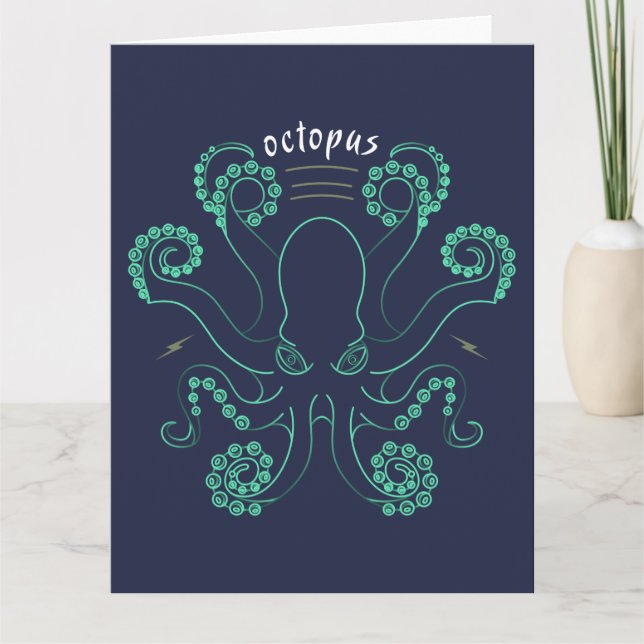 Octopus Cephalopod Tentacles Card (Front)