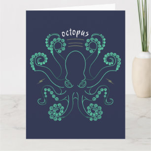 Octopus Cephalopod Tentacles Card