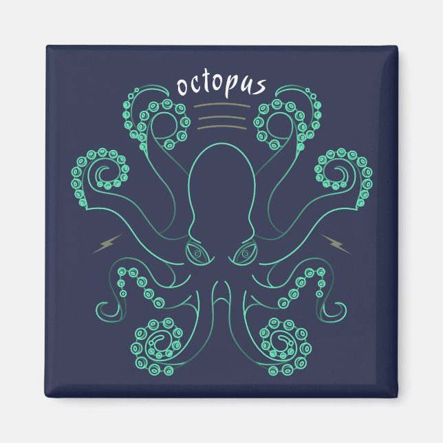 Octopus Cephalopod Tentacles Magnet (Front)