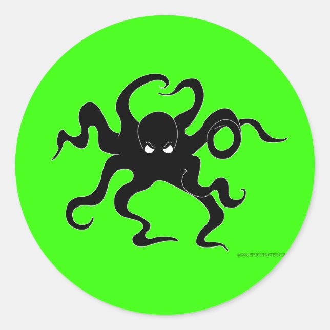 Octopus Classic Round Sticker (Front)