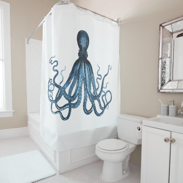 Octopus coastal ocean beach nautical blue (In Situ)