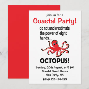 Octopus Coastal Party  Invitation