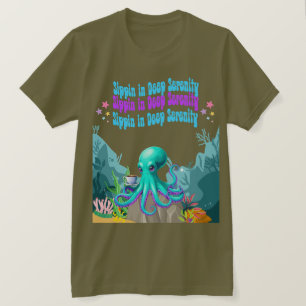 Octopus Coffee Lover – Coastal Morning T-shirt Des