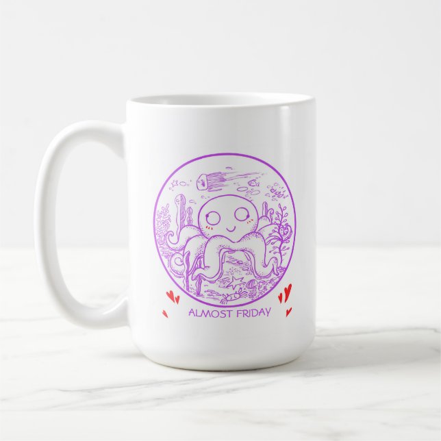 Octopus Coffee Mug Gift Cute Octopus Lover (Gauche)