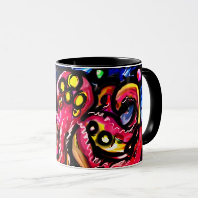 Octopus cool art mug (Front Right)
